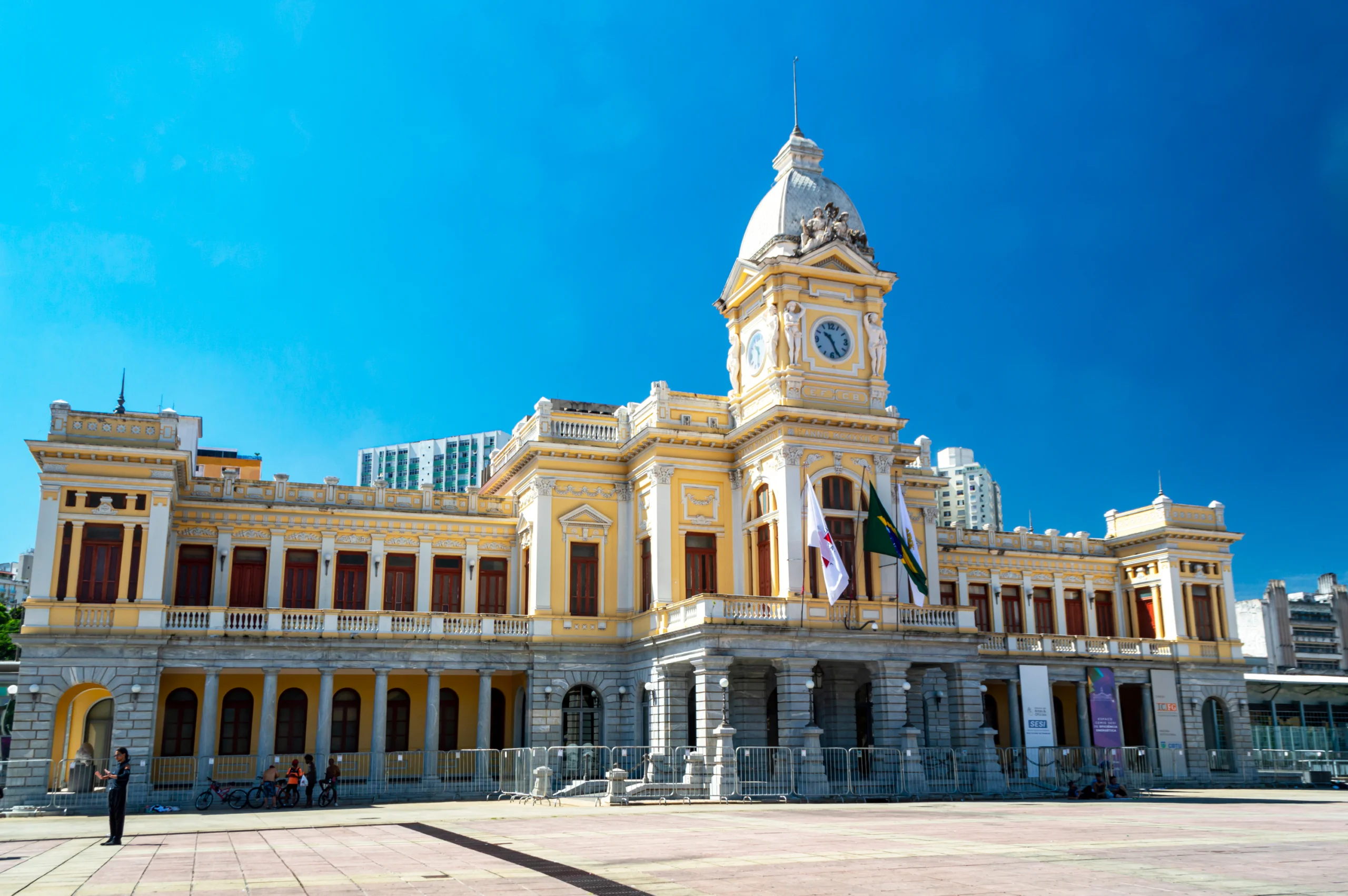 Belo Horizonte. Minas Gerais. Brasil. March, 26. 2023. City central station building. Located in the central region of the city of Belo Horizonte. It is better known as Praça da Estação.