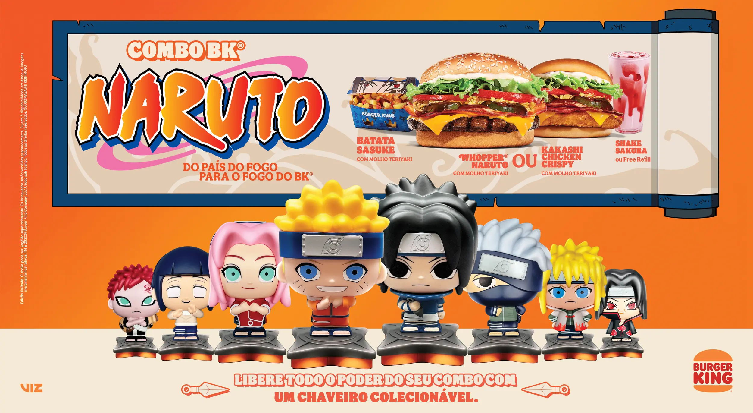 Burger King lança novo combo em parceria com Naruto